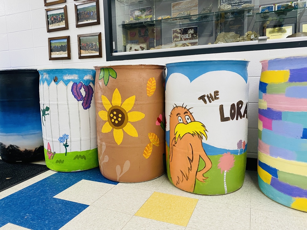 GHS Environmental Club rain barrels