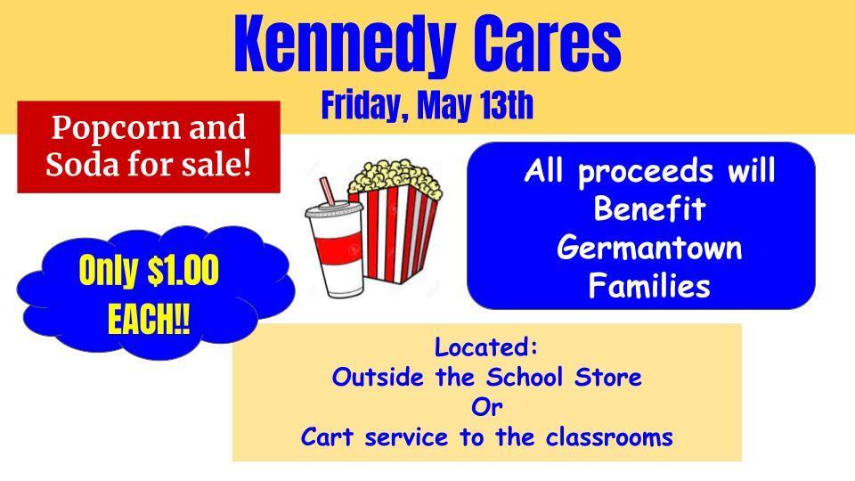 Kennedy Cares popcorn & soda sale