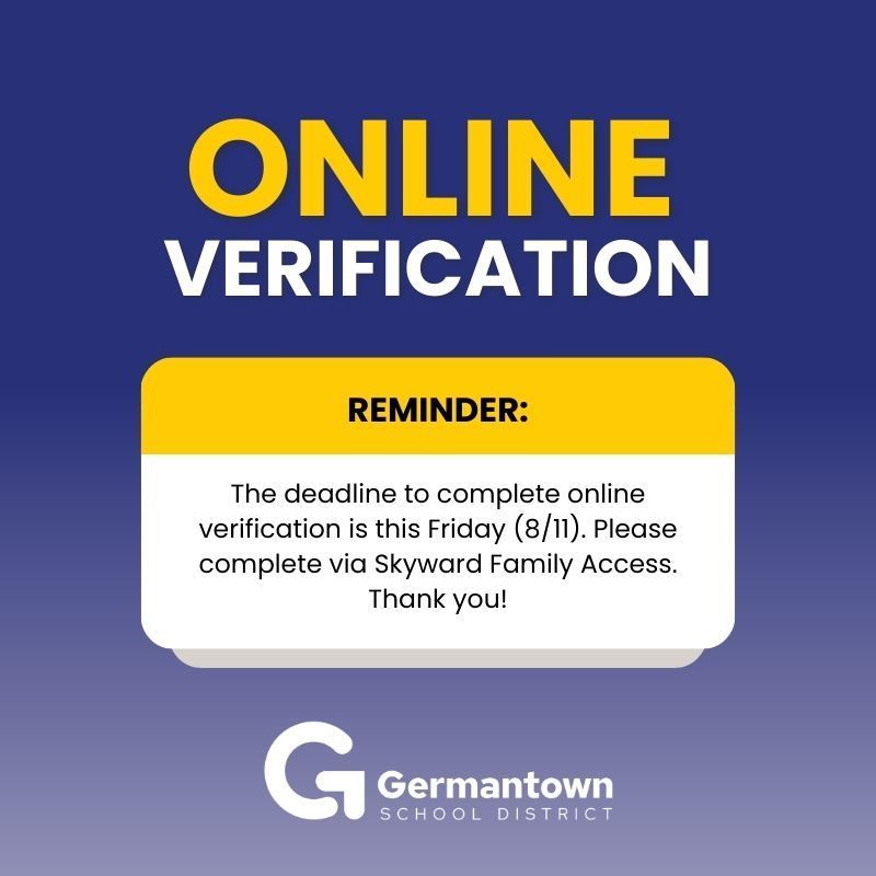 online verification reminder